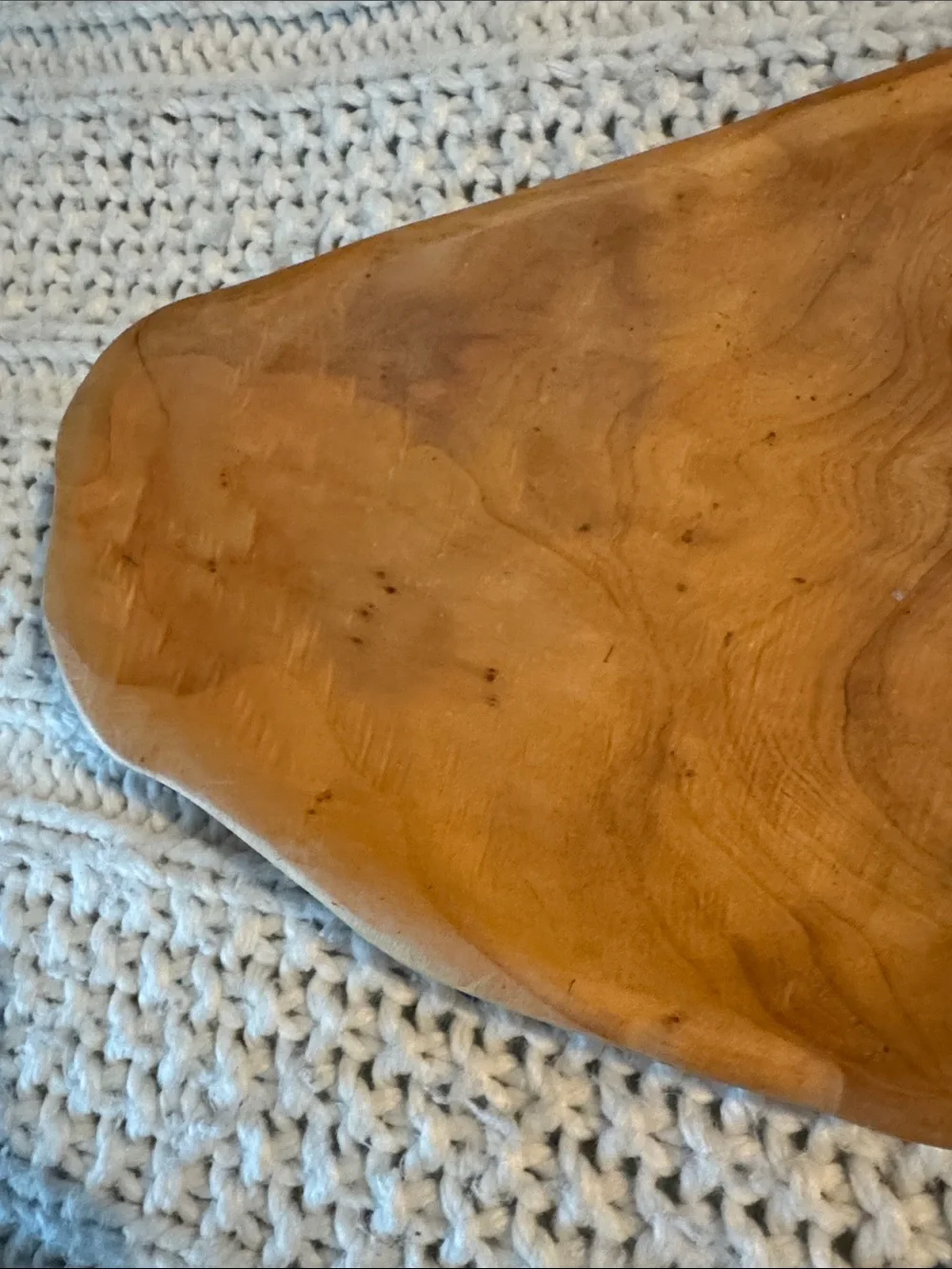 Hand-Carved Natural Brown Faux Wood Serving Board - Target